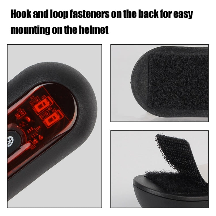 Motorbike Helmet Warning Light USB Rechargeable Waterproof Tail Light, Specification: 4 Beads - In Car by buy2fix | Online Shopping UK | buy2fix