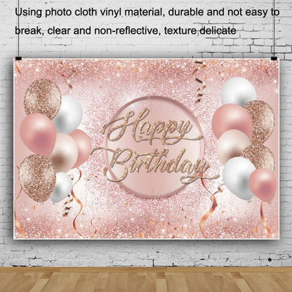 MDU05522 1.5m x 1m Rose Golden Balloon Birthday Party Background Cloth Photography Photo Pictorial Cloth - Camera Accessories by buy2fix | Online Shopping UK | buy2fix