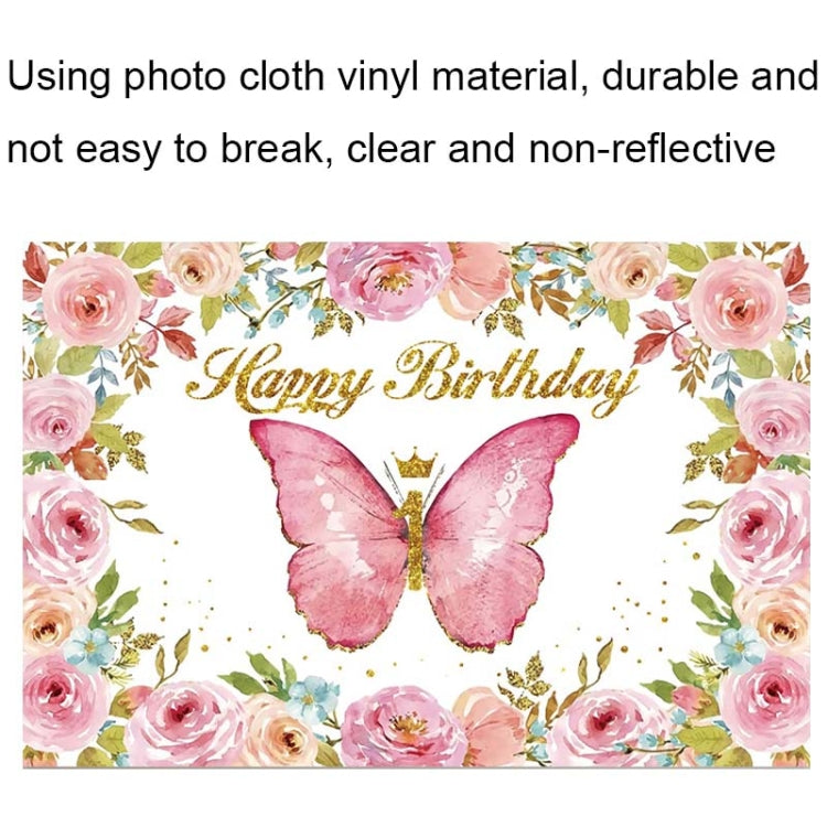 1.5m x 1m Butterfly Pattern Photography Backdrop Birthday Party Decoration Background Cloth(MDT09601) - Camera Accessories by buy2fix | Online Shopping UK | buy2fix