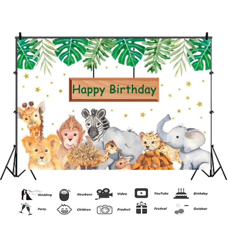 MDN09919 1.5m x 1m Animal Forest Cartoon Birthday Party Banquet Decoration Photo Background Cloth - Camera Accessories by buy2fix | Online Shopping UK | buy2fix