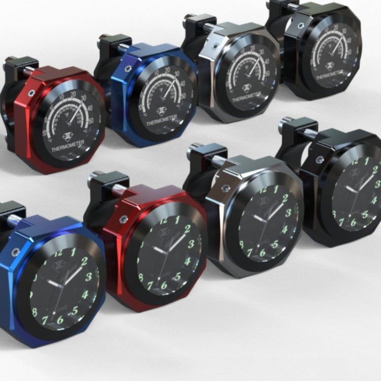 L1 Motorcycles Waterproof Outdoor Clock Temperature Gauge, Color: Clocks Black Silver - In Car by buy2fix | Online Shopping UK | buy2fix