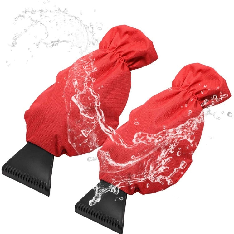 2pcs Winter Warm Car Snow Shoveling Gloves Deicing Snow Scraper(Black) - In Car by buy2fix | Online Shopping UK | buy2fix