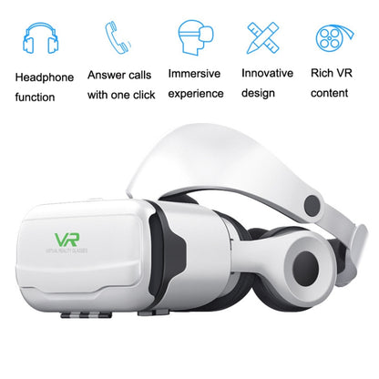 VR SHINECON G02EF+S6 Bluetooth Handle Mobile Phone 3D Virtual Reality VR Game Helmet Glasses With Headset - VR Headset by VR SHINECON | Online Shopping UK | buy2fix