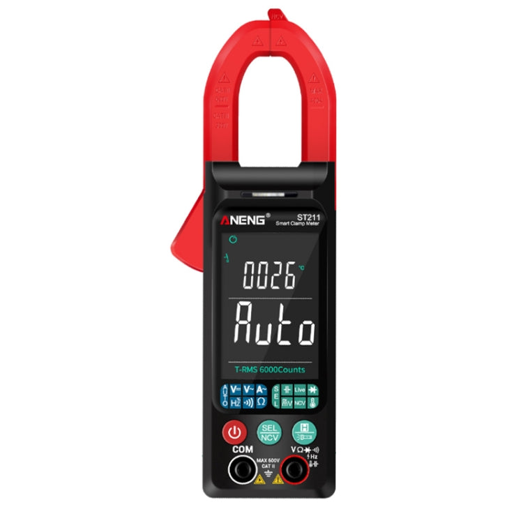 ANENG Large Screen Multi-Function Clamp Fully Automatic Smart Multimeter, Specification: ST211 Red - Digital Multimeter by ANENG | Online Shopping UK | buy2fix