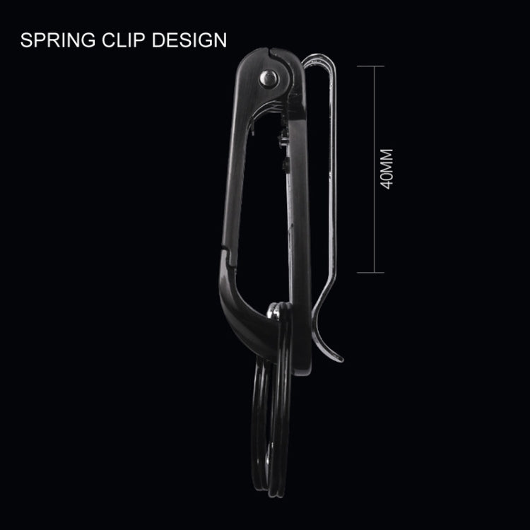 HONEST Metal Spring Clip Keychain Car Key Holder Waist Hanging Buckle(Black) - In Car by HONEST | Online Shopping UK | buy2fix