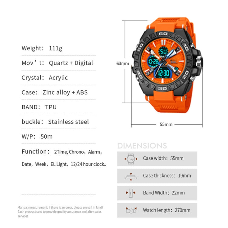 STRYVE S8026 Sports Colorful Night Light Electronic Waterproof Watch Multifunctional Student Watch(Gold) - Leather Strap Watches by STRYVE | Online Shopping UK | buy2fix