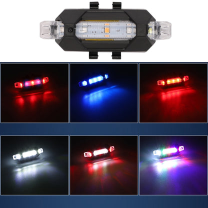 Motorcycle Bicycle Charging Strobe Decorative Warning Tail Light(Red Blue Light) - Taillights by buy2fix | Online Shopping UK | buy2fix