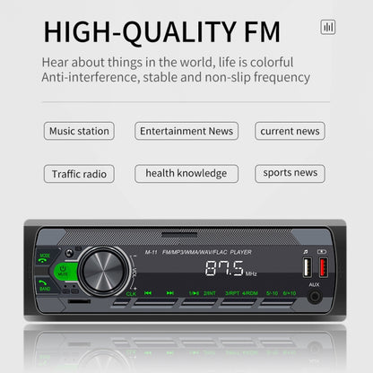 A3032 Car Bluetooth MP3 Player ISO Interface EQ Sound Effect Fast Charge Colorful Button Radio(Black) - In Car by buy2fix | Online Shopping UK | buy2fix