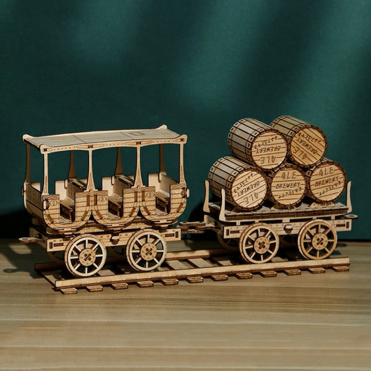 Red Wine Transport Truck 3D Wooden Puzzle Toys DIY Handmade Ornaments - Puzzle Toys by buy2fix | Online Shopping UK | buy2fix