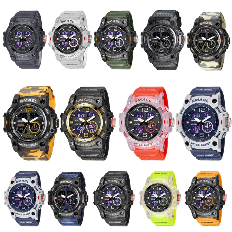 SMAEL 8007 Outdoor Sports Waterproof Dual Display Electronic Quartz Watch(Black Gold) - Sport Watches by SMAEL | Online Shopping UK | buy2fix
