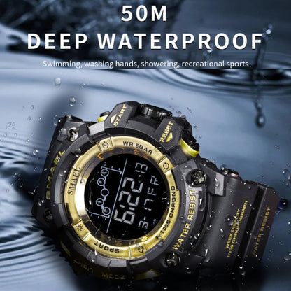 SMAEL 8082 Outdoor Waterproof Sports Multifunctional Luminous Timing Electronic Watch(Black Colorful Red Yellow) - Sport Watches by SMAEL | Online Shopping UK | buy2fix