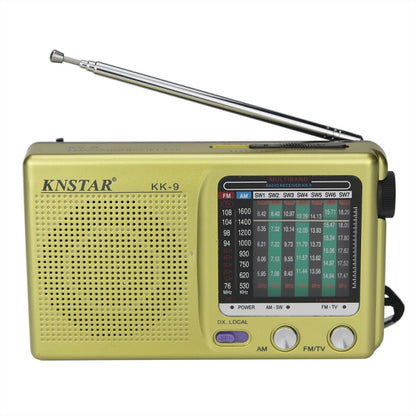 BAIJIALI KK9 Full-band Radio Player Portable Retro Multifunctional Mini Radio(Gold) - Consumer Electronics by BAIJIALI | Online Shopping UK | buy2fix