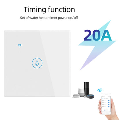 WIFI 20A Water Heater Switch Black High Power Time Voice Control EU Plug - Smart Switch by buy2fix | Online Shopping UK | buy2fix