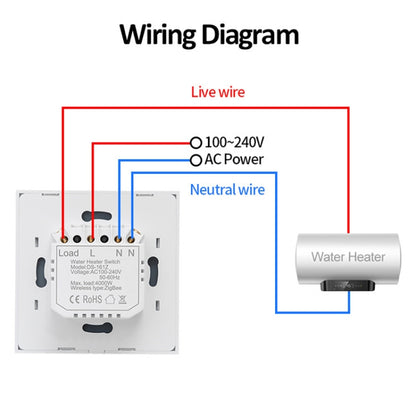 WIFI 20A Water Heater Switch Black High Power Time Voice Control EU Plug - Smart Switch by buy2fix | Online Shopping UK | buy2fix