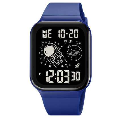 SKMEI 1863 Multifunctional Astronaut Student Digital Sports Square Watch(Blue Black Machine) - LED Digital Watches by SKMEI | Online Shopping UK | buy2fix
