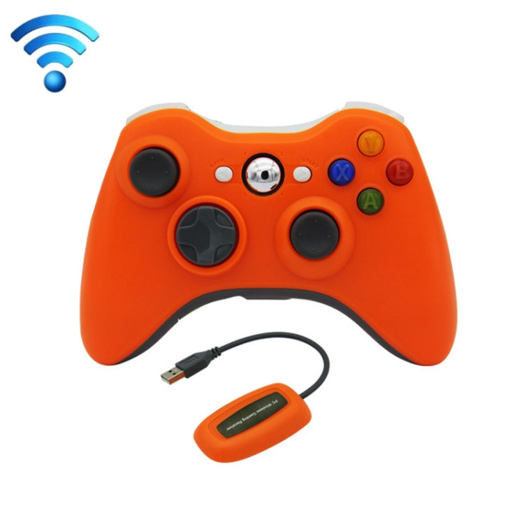 For Microsoft Xbox 360 / PC XB13 Dual Vibration Wireless 2.4G Gamepad With Receiver(Orange) - Gamepad by buy2fix | Online Shopping UK | buy2fix