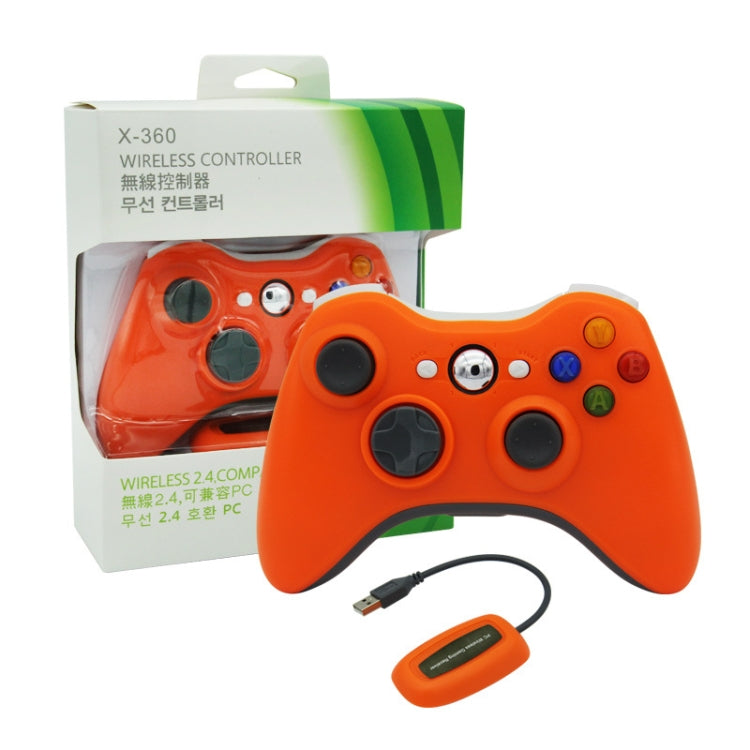 For Microsoft Xbox 360 / PC XB13 Dual Vibration Wireless 2.4G Gamepad With Receiver(Orange) - Gamepad by buy2fix | Online Shopping UK | buy2fix