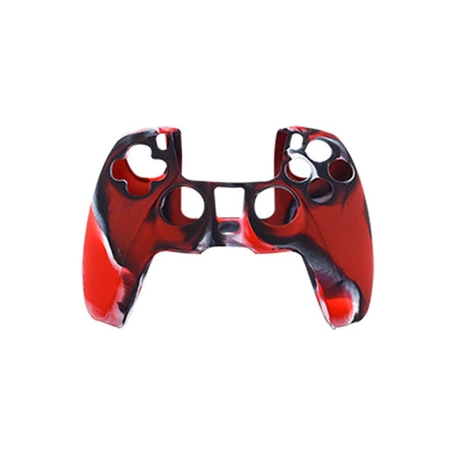 For PS5 Controller Silicone Case Protective Cover, Product color: Camouflage Red - Cases by buy2fix | Online Shopping UK | buy2fix