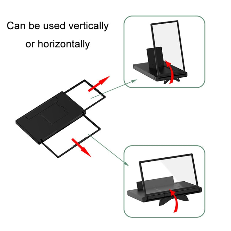 12-Inch Dual-HD Lens Horizontal Vertical Mobile Phone Screen Amplifier(White) - Screen Magnifier by buy2fix | Online Shopping UK | buy2fix