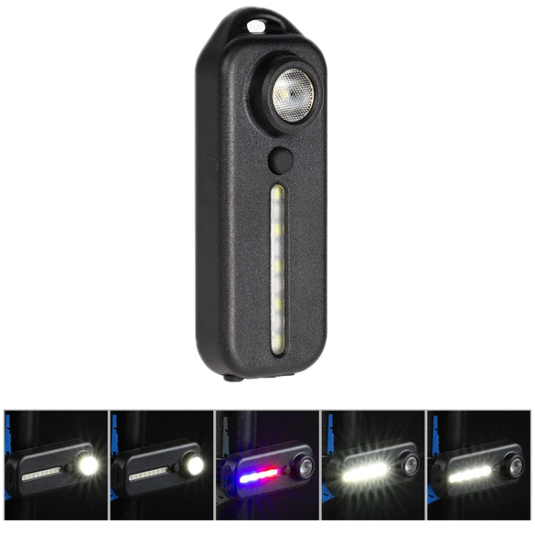 Bicycle Tail Light Type-C Rechargeable Outdoor Warning Light With Pen Clip(W677 Black Iron Box) - Taillights by buy2fix | Online Shopping UK | buy2fix