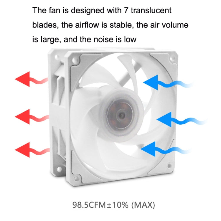 MF14025 5V ARGB 14cm Magnetic Evitation Dynamic Pressure Bearing Row Chassis Fan(Black) -  by buy2fix | Online Shopping UK | buy2fix