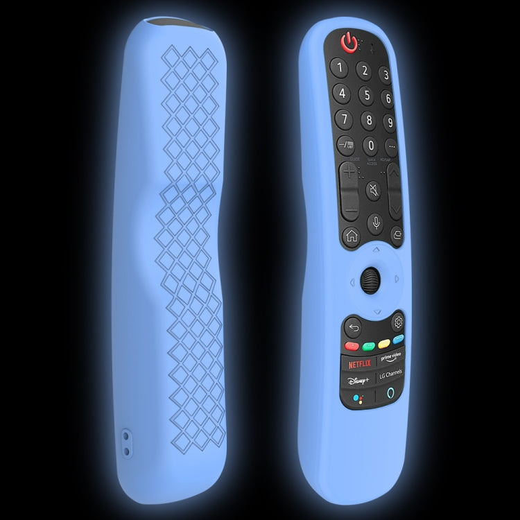 For LG AN-MR21GC / AN-MR21N / AN-MR21GA TV Remote Control Silicone Case(Luminous Blue) - Remote Control Covers by buy2fix | Online Shopping UK | buy2fix