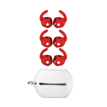 For Beats Studio Buds AhaStyle PT172 Earphone Silicone Ear Caps, Style: Earcap x 3+Case (Red) - Anti-dust & Ear Caps by AhaStyle | Online Shopping UK | buy2fix