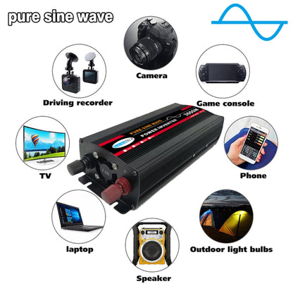 6000W 48V to 220V High Power Car Pure Sine Wave Inverter Power Converter - Pure Sine Wave by buy2fix | Online Shopping UK | buy2fix