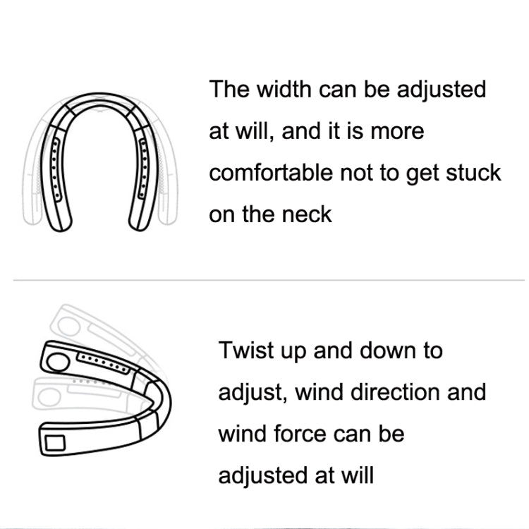 WT-F54 Wind From All Sides Long Battery Life Semiconductor Cooling Hanging Neck Fan(White) - Electric Fans by buy2fix | Online Shopping UK | buy2fix