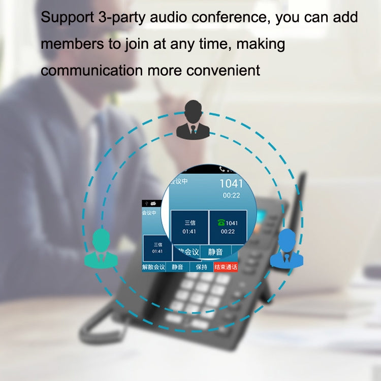 S01 Smart VOIP Network Phone 4G Full Netcom SIP Audio ConferenceBusiness Office Wireless Fixed Landline - Smart Rings / Smart Telephones by buy2fix | Online Shopping UK | buy2fix