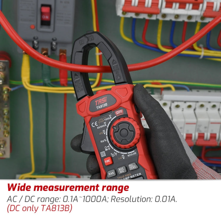 TASI TA813B Clamp Meter High Accuracy AC DC Voltage Ammeter - Digital Multimeter by TASI | Online Shopping UK | buy2fix