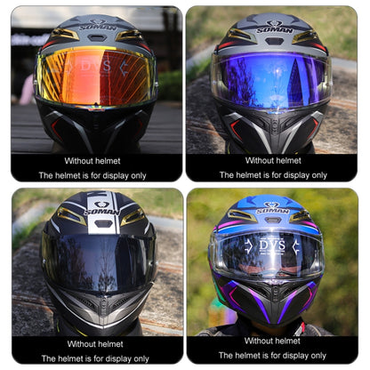 Motorcycle Helmet Lens with Anti-fog Spikes for SOMAN K1/K3SV/K5, Color: Gold Flakes - Helmets by buy2fix | Online Shopping UK | buy2fix