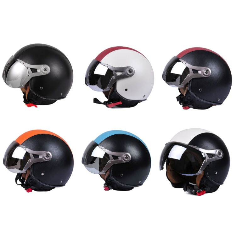 GXT Electric Vehicle Half Cover Four Seasons Retro Helmet, Size: XL(Black) - Helmets by GXT | Online Shopping UK | buy2fix