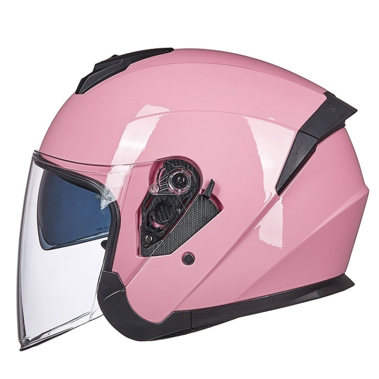 GXT Electric Vehicle Four Seasons Sun Protection & Windshield Double Lens Helmet, Size: M(Light Pink) - Helmets by GXT | Online Shopping UK | buy2fix