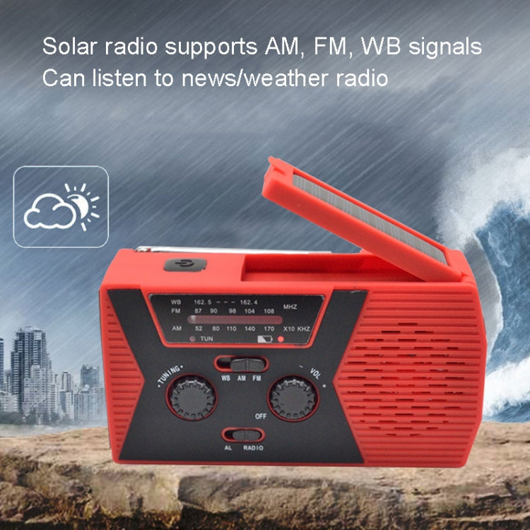 AM/FM/NoAA 2000mAh Emergency Radio Portable Hand Crank Solar Powered Radio(Green) - Radio Player by buy2fix | Online Shopping UK | buy2fix