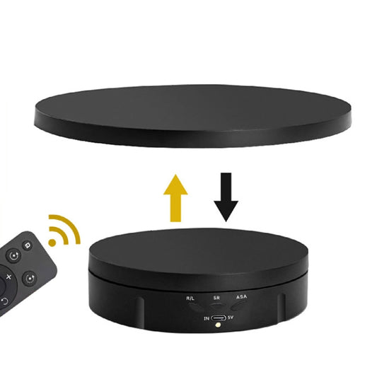 2 In 1 Plug In Turntable Rotary Jewelry Live Shooting Display Stand, Color: Black Remote Control -  by buy2fix | Online Shopping UK | buy2fix