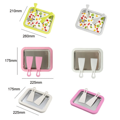 Mini Household Fried Yogurt Machine Children Homemade DIY Fried Ice Tray, Color: Stainless Steel White 22.5x17.5cm - Yogurt Machine by buy2fix | Online Shopping UK | buy2fix