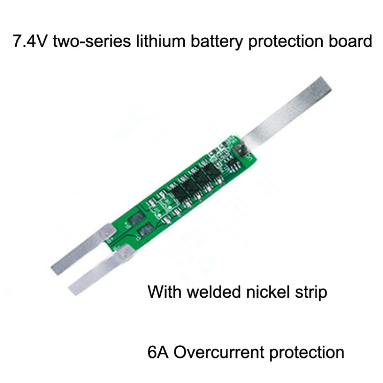 5pcs 7.4V Plus Nickel Long Strip Lithium Battery Protection Board 6A Overcurrent Battery Protection Board(As Show) - Sensor Module by buy2fix | Online Shopping UK | buy2fix