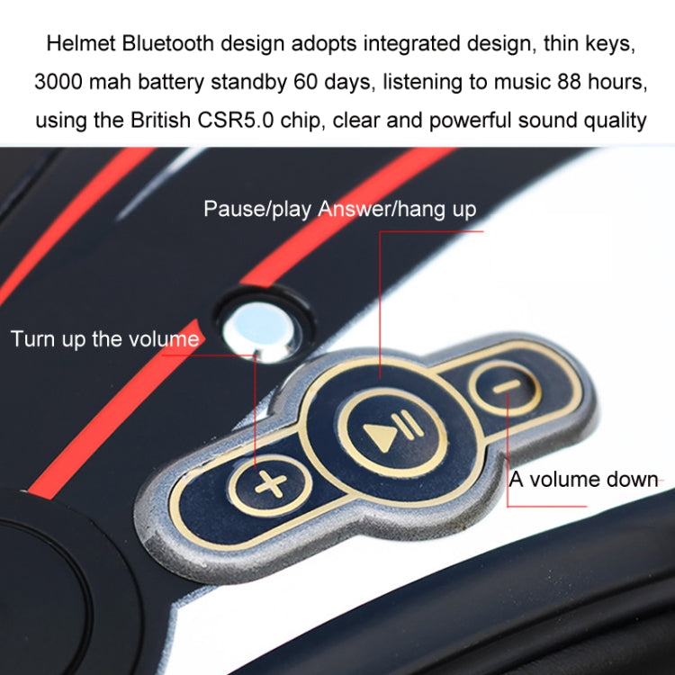 KUQIBAO Motorcycle Smart Bluetooth Sun Protection Double Lens Safety Helmet, Size: XL(White Phantom Fiber+Gray Tail) - Helmets by KUQIBAO | Online Shopping UK | buy2fix