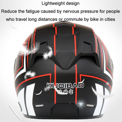 KUQIBAO Motorcycle Smart Bluetooth Sun Protection Double Lens Safety Helmet, Size: L(Matte Black Phantom Fiber+Black Tail) - Helmets by KUQIBAO | Online Shopping UK | buy2fix