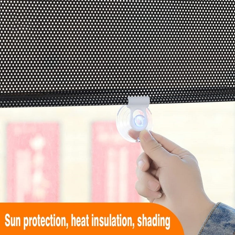 40x125cm Mesh Black Suction Cup Telescopic Car Sun Protection Blackout Curtain - Window Foils & Solar Protection by buy2fix | Online Shopping UK | buy2fix