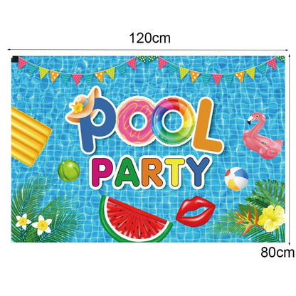 80x120cm Summer Pool Party Decoration Backdrop Swimming Ring Photography Background Cloth(11418445) -  by buy2fix | Online Shopping UK | buy2fix