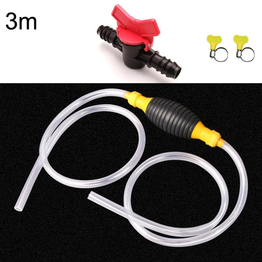 3m With Switch Car Motorcycle Oil Barrel Manual Oil Pump Self-Priming Large Flow Oil Suction - oil tank tubes & oil pumps by buy2fix | Online Shopping UK | buy2fix