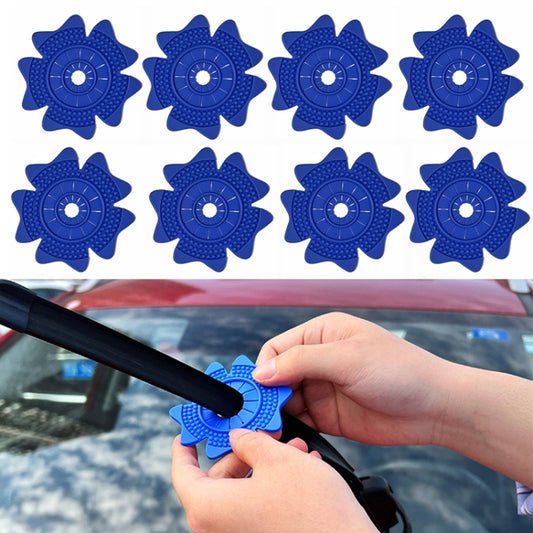4sets Car Universal Wiper Hole Protective Cover PVC Dustproof Snowproof Wiper Pad(Blue Big Hole) - Others by buy2fix | Online Shopping UK | buy2fix