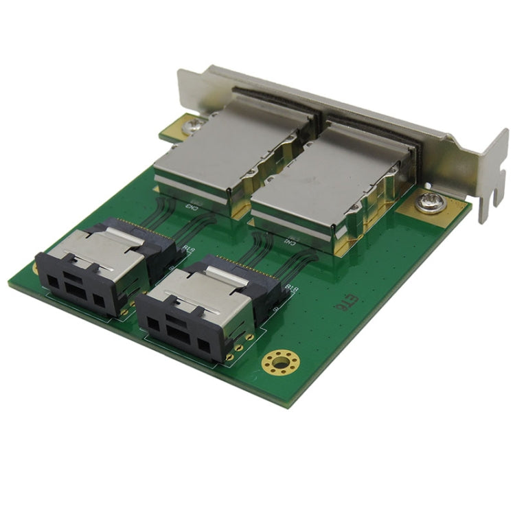 Dual Ports Mini SAS Internal SFF-8087 to External HD SFF-8088 Front Panel PCI SAS Card - Add-on Cards by buy2fix | Online Shopping UK | buy2fix