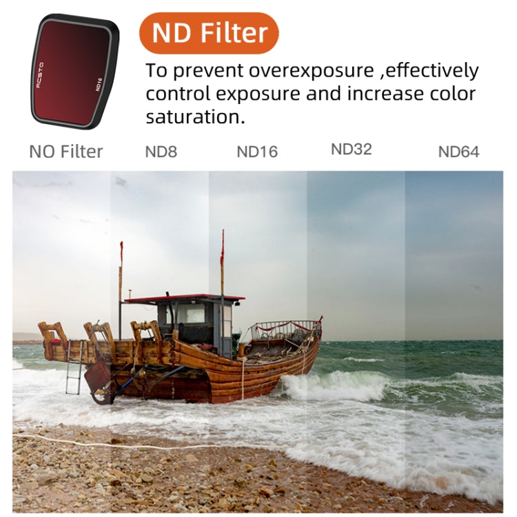 For DJI Air 3 RCSTQ Multi-Layer Coating Waterproof  Filter, Spec: ND16 - Lens Filter by RCSTQ | Online Shopping UK | buy2fix