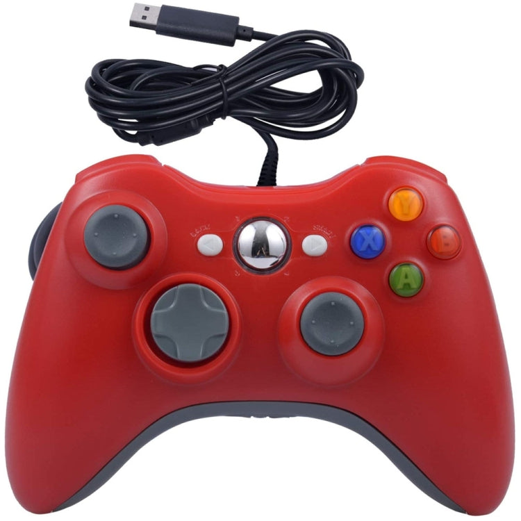 For XBOX 360 Console And PC USB Dual Vibration Wired Gamepad(Red) - Gamepad by buy2fix | Online Shopping UK | buy2fix