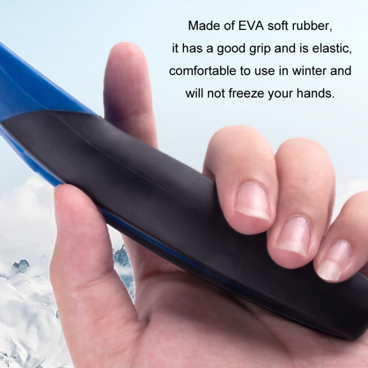Mini Car Snow Shovel Multifunctional Silicone Anti-Slip Handle De-Icing Tool(Blue) - Ice Scraper by buy2fix | Online Shopping UK | buy2fix