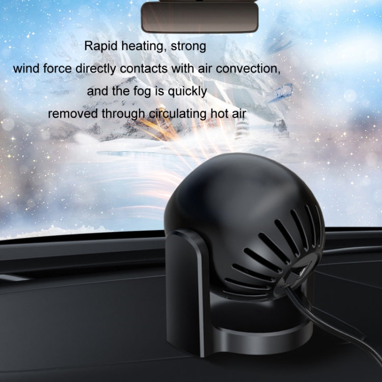 12V Winter Car-mounted Fast-heating Air Heater Window Glass Defogging Heater(Black) - Heating & Fans by buy2fix | Online Shopping UK | buy2fix