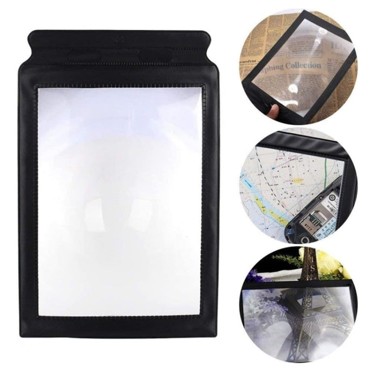 A4 Magnifying Glass Reading Handheld Soft PVC Full Page 3X Magnifier - Hand Held Style by buy2fix | Online Shopping UK | buy2fix
